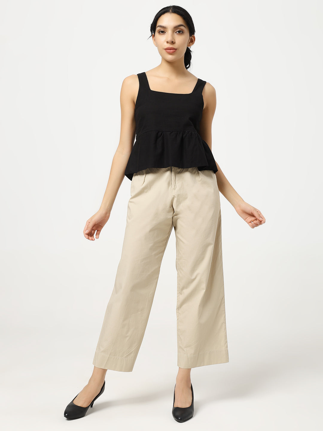Black Flared Top