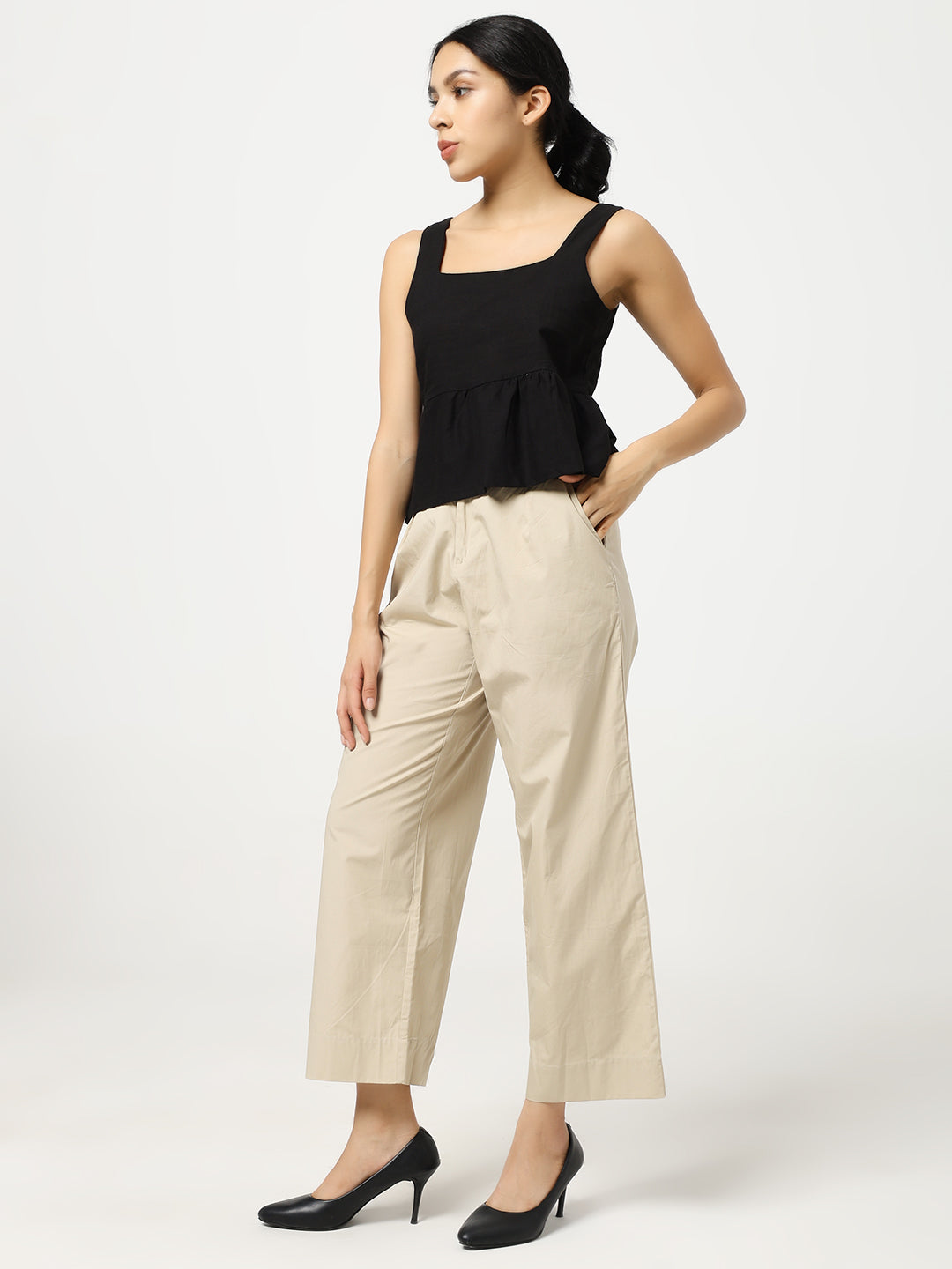 Black Flared Top