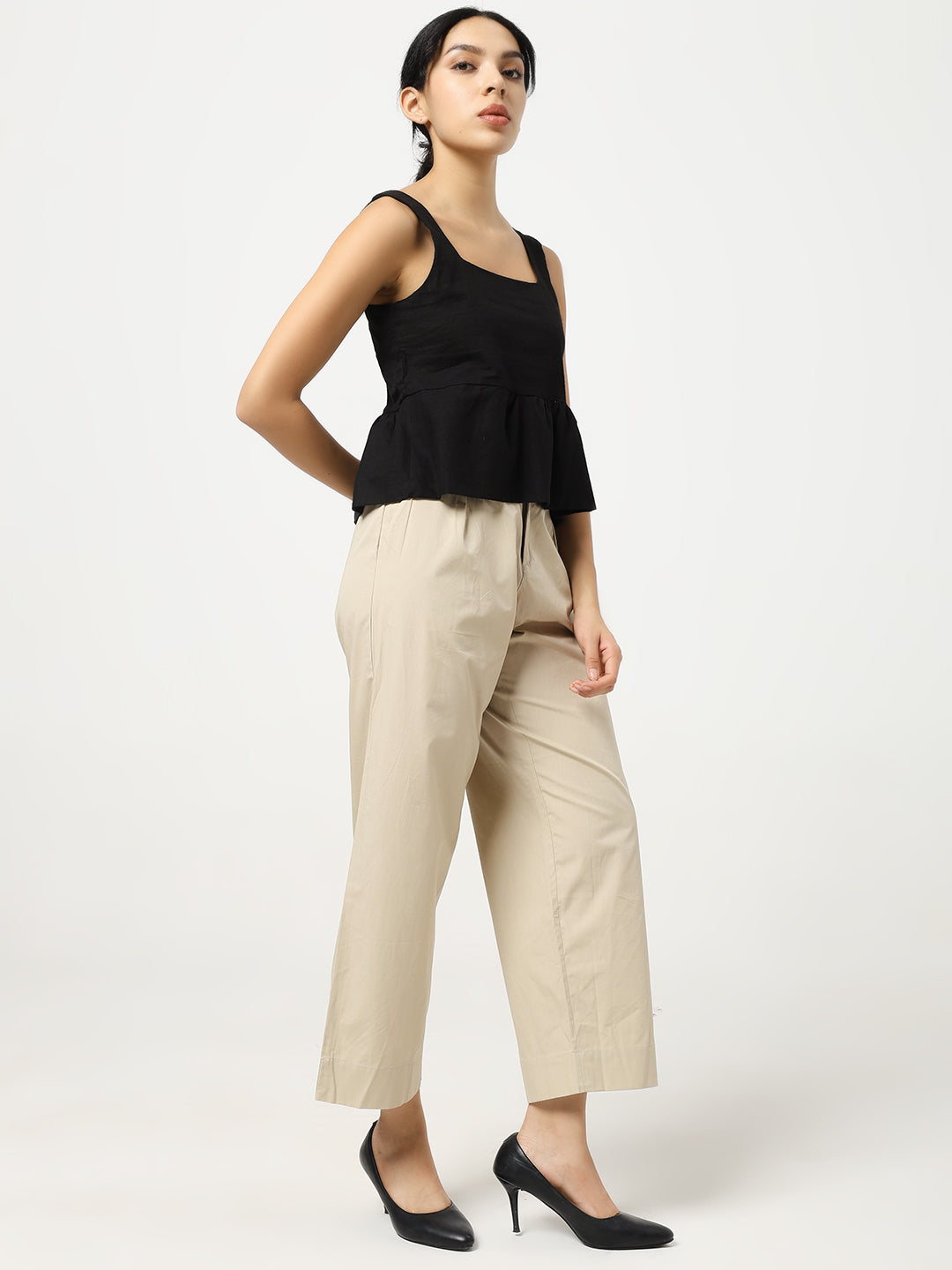 Black Flared Top