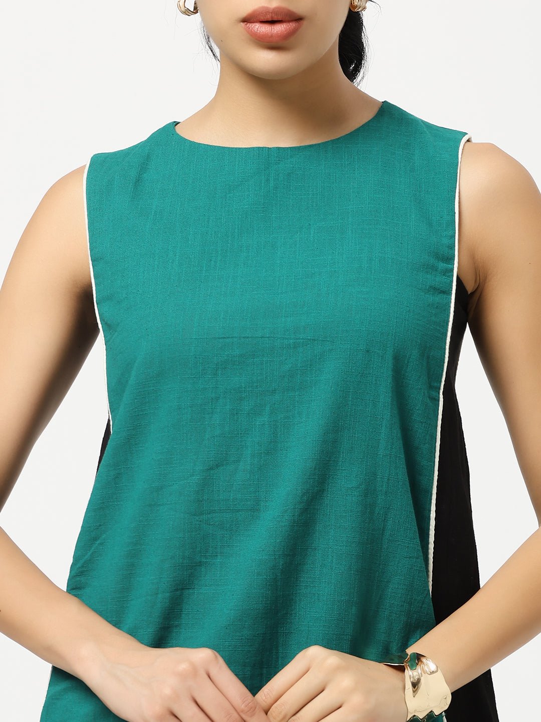 Green Side Panel Dress