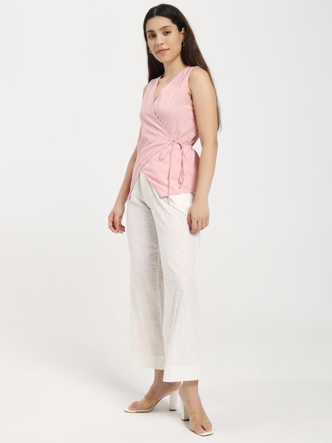 Pink Linen Blend Co-Ord Set