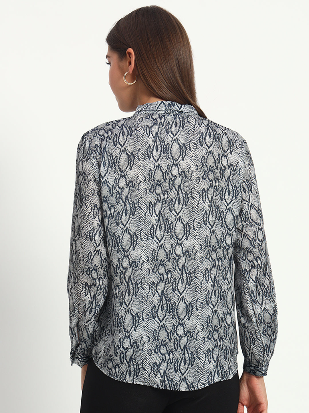 Animal Print Bow Shirt