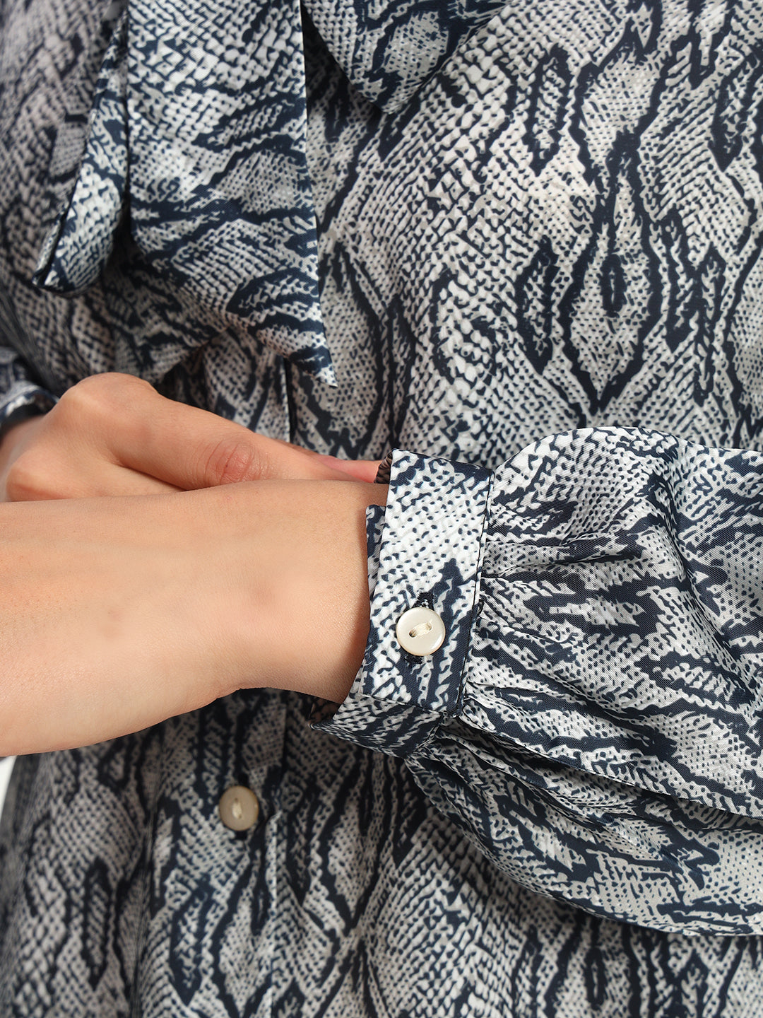 Animal Print Bow Shirt