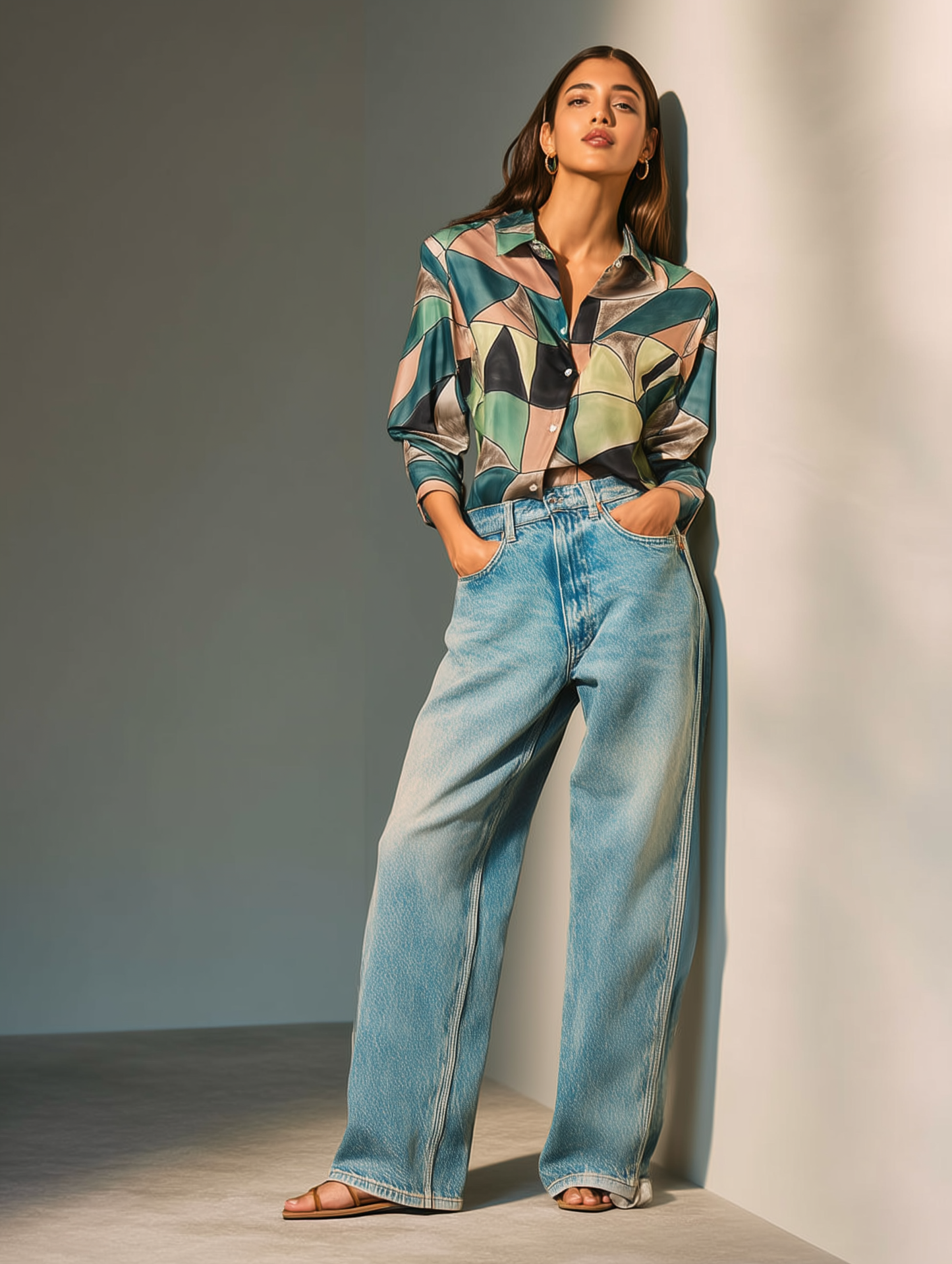 Geometric Print Shirt