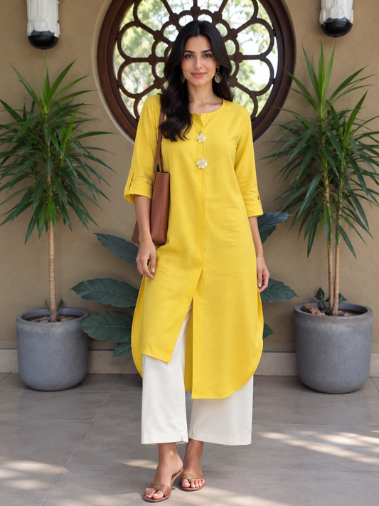 KANAK Yellow Kurta Set