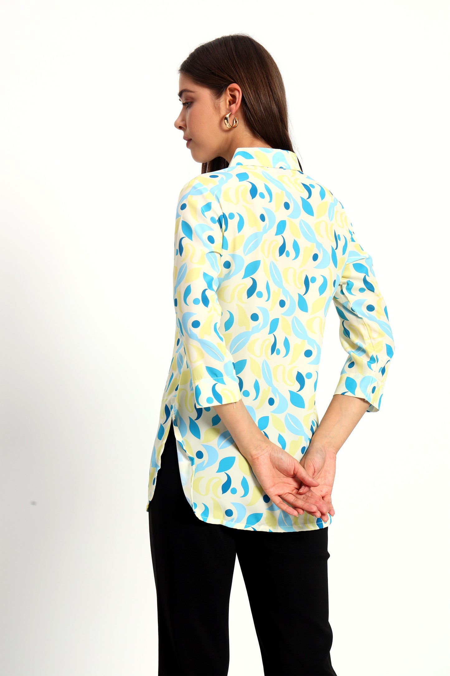 Printed Lemon Shirt Style Tunic