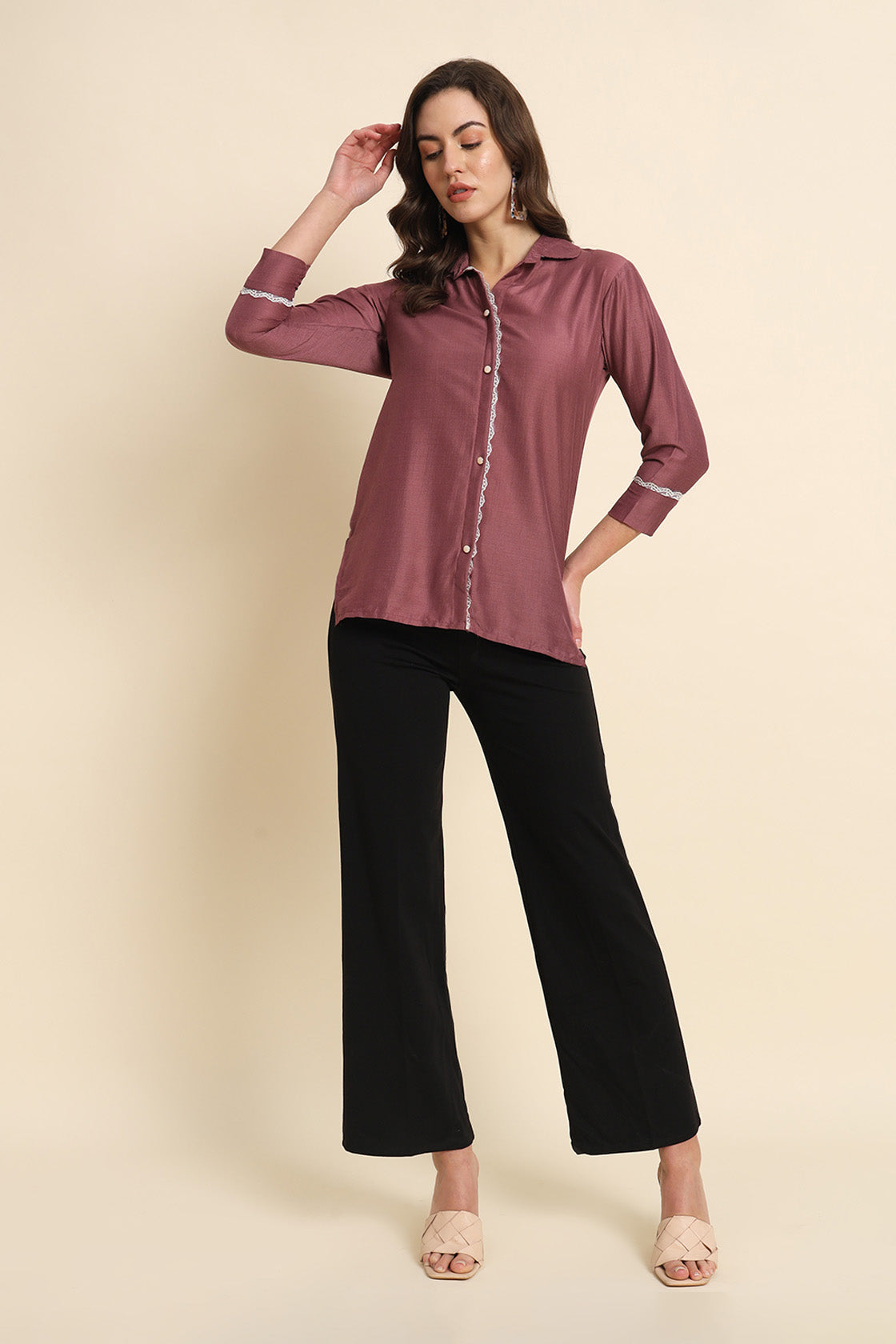 Silk Shirt Purple