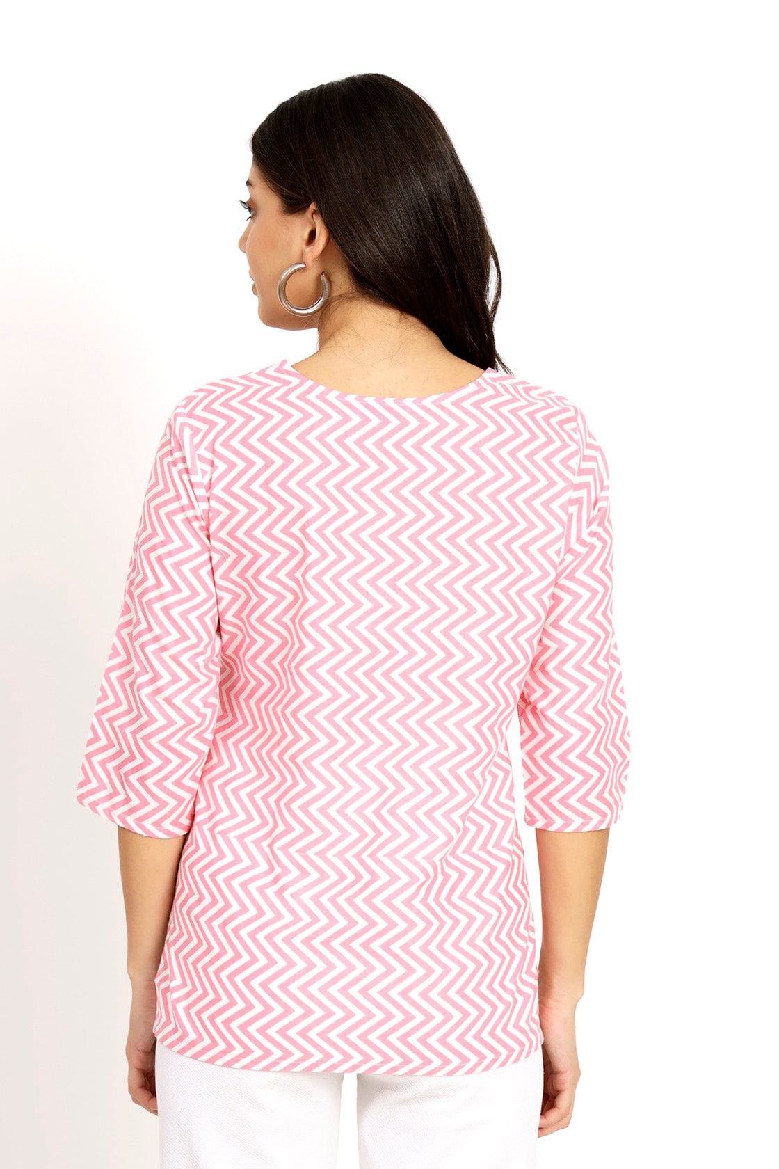 Zig-Zag Printed Short Tunic