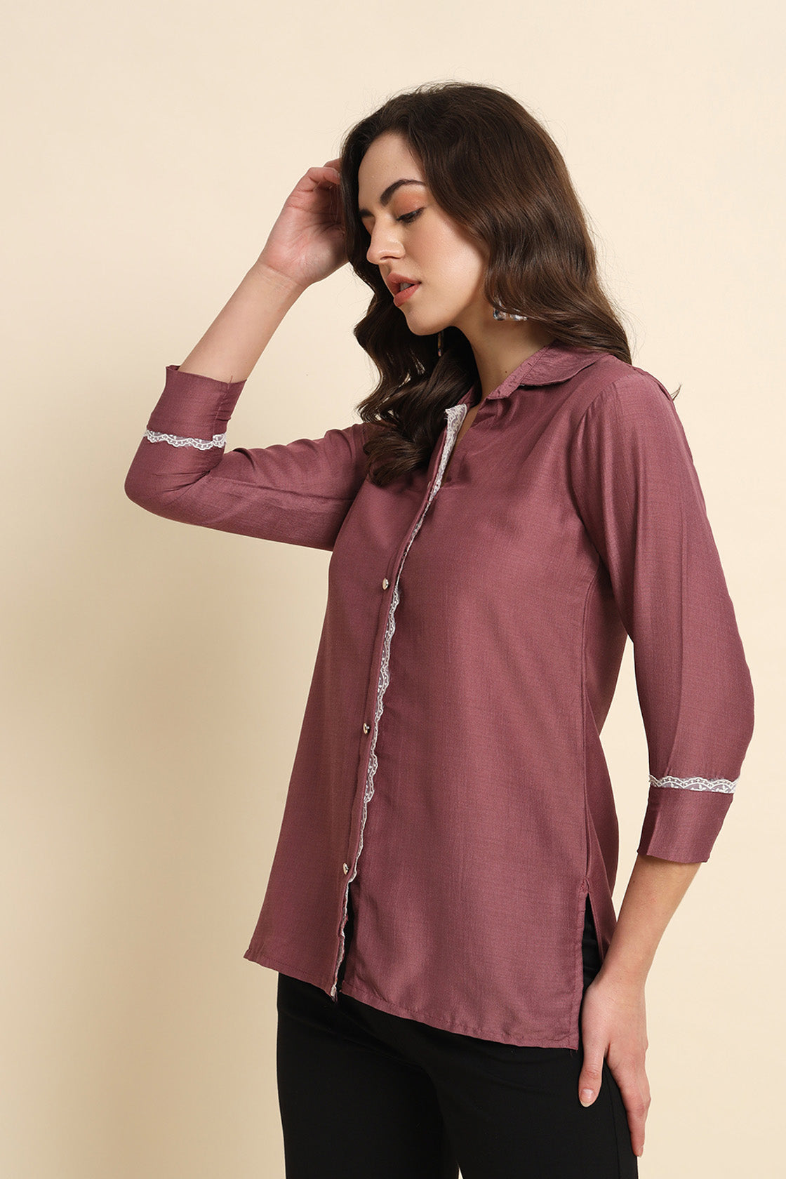 Silk Shirt Purple