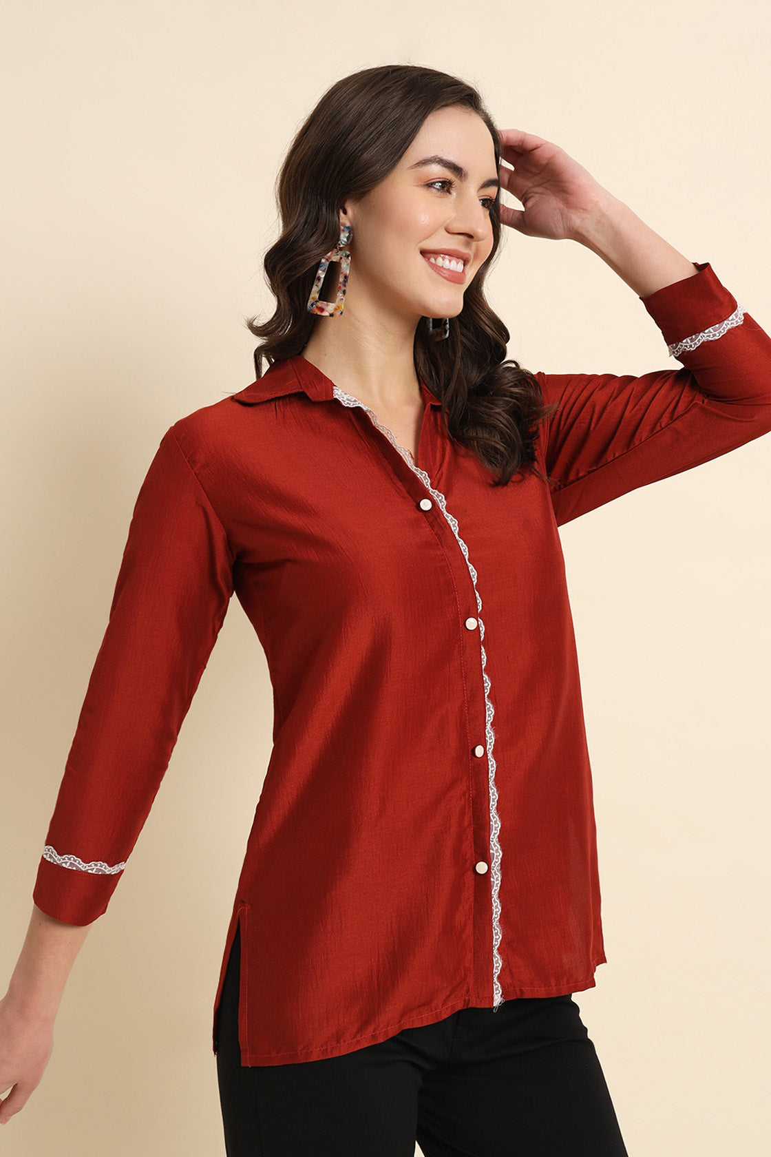 Silk Shirt Rust