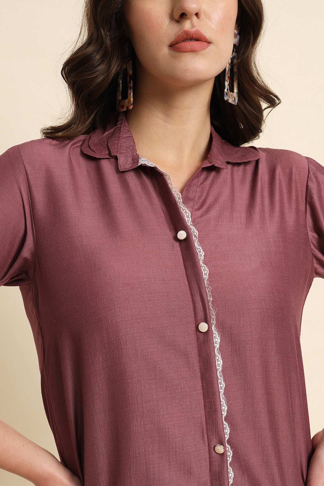 Silk Shirt Purple