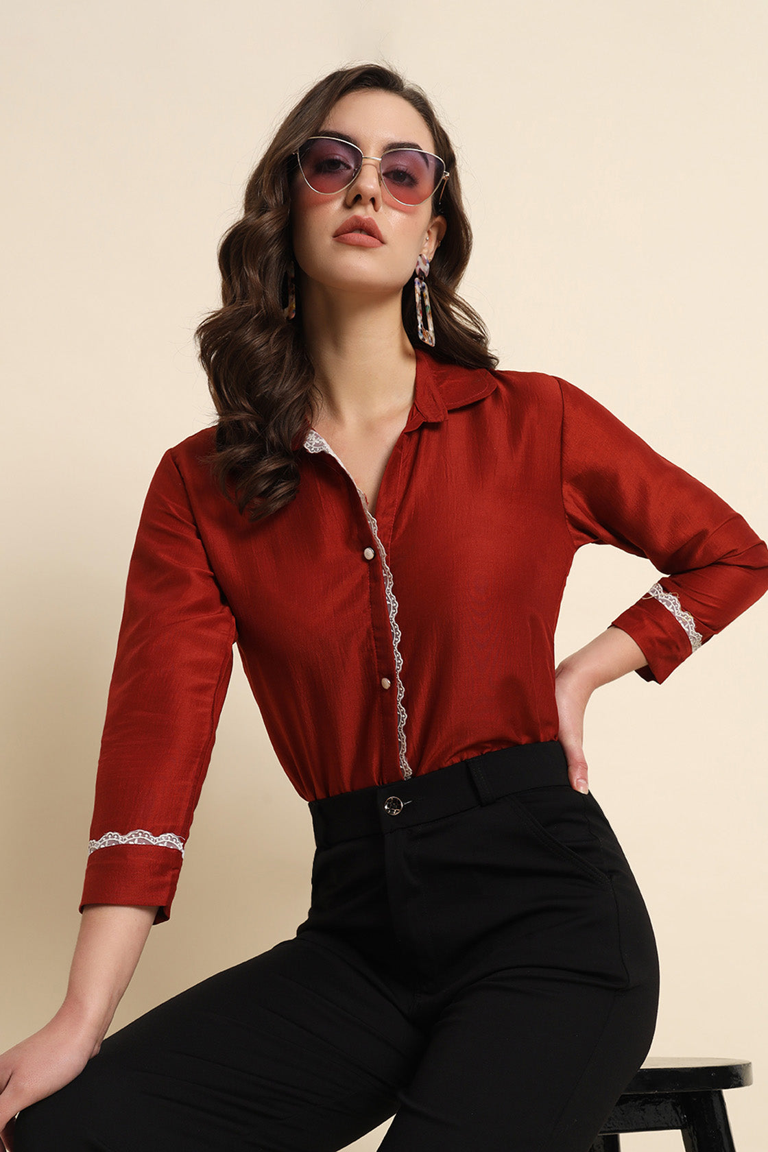 Silk Shirt Rust
