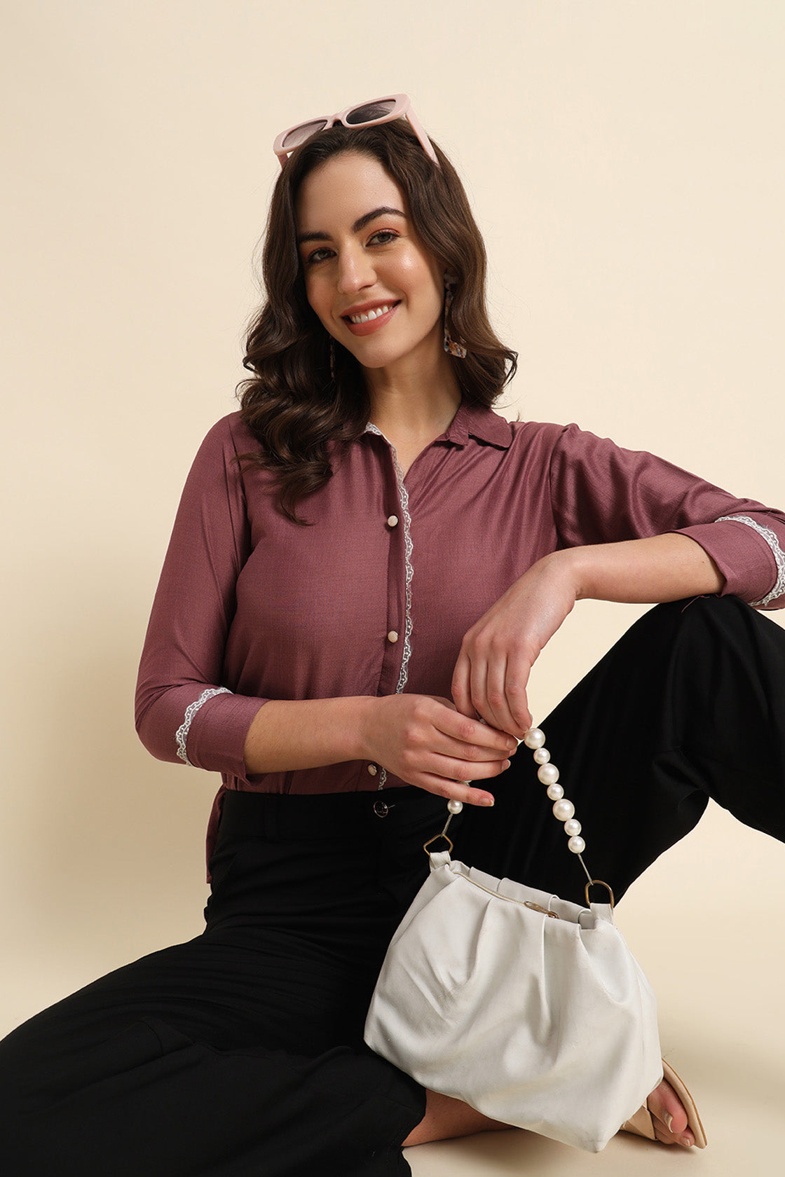 Silk Shirt Purple