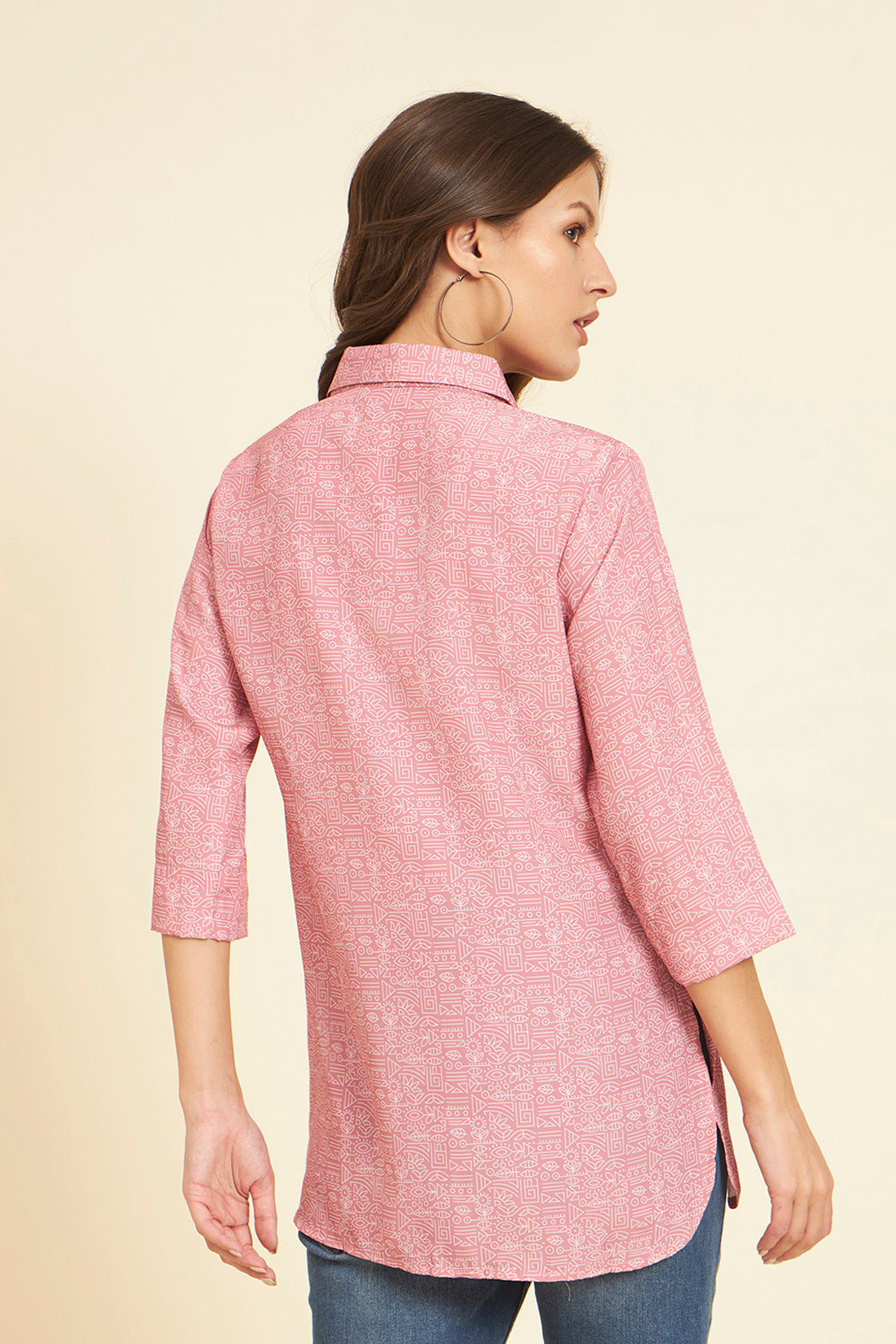 Tribal Print Shirt Style Tunic