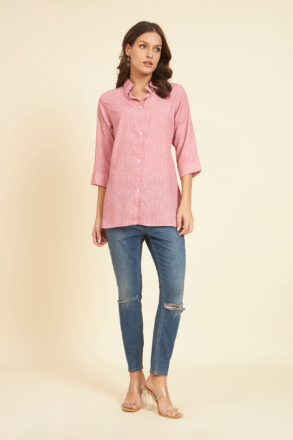 Tribal Print Shirt Style Tunic