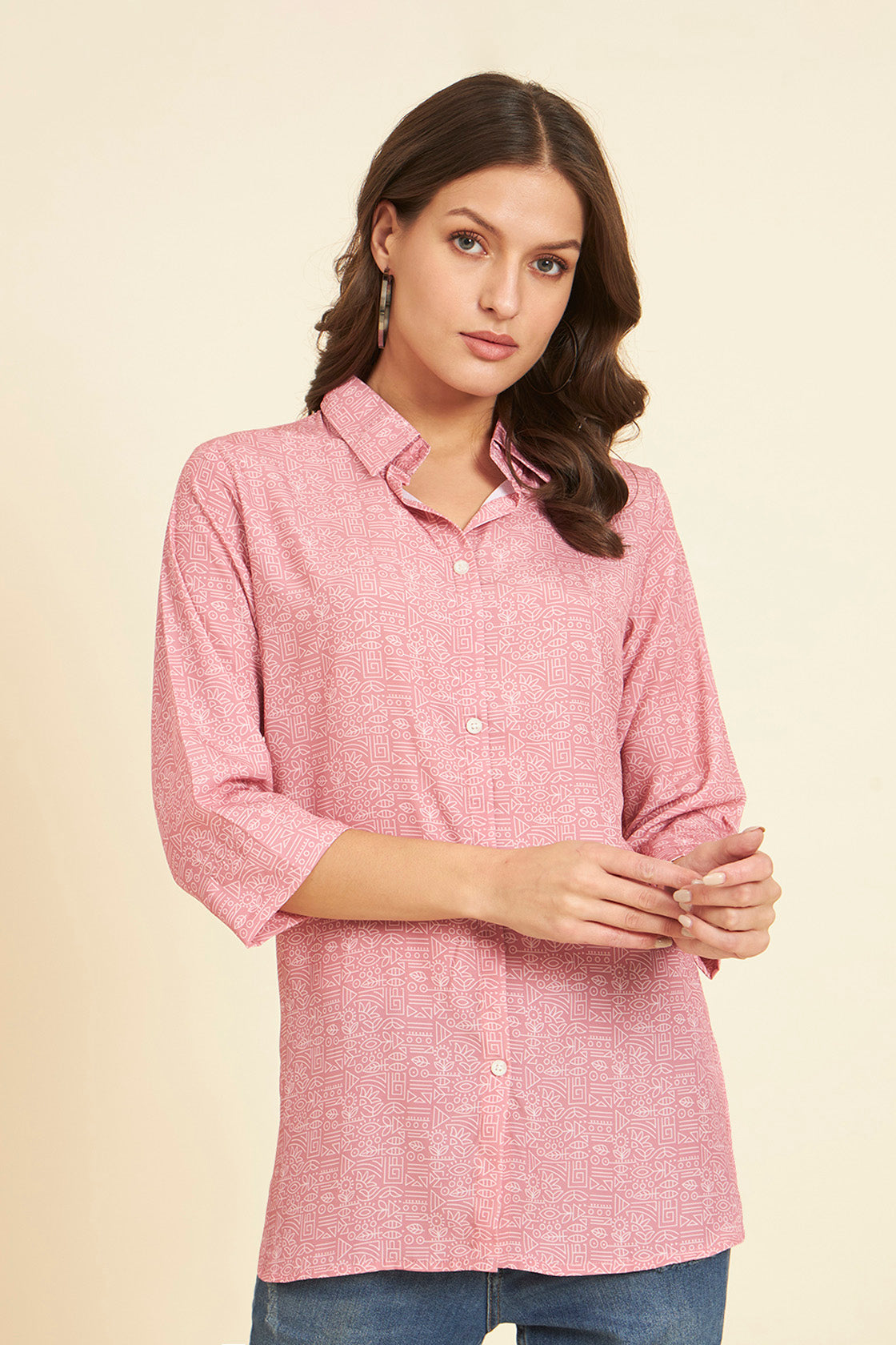 Tribal Print Shirt Style Tunic