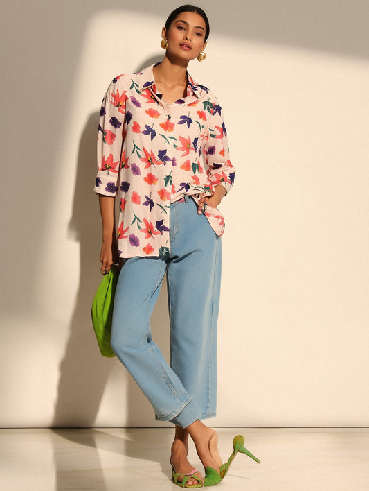 Floral Printed Shirt Style Shirt