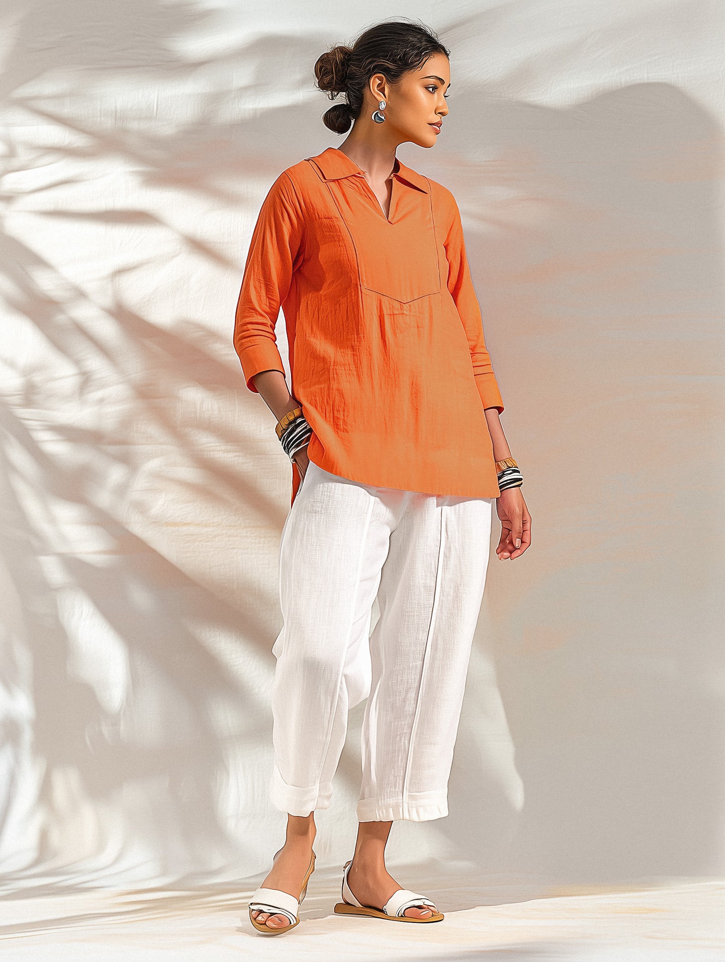 Solid Pumpkin Orange Tunic