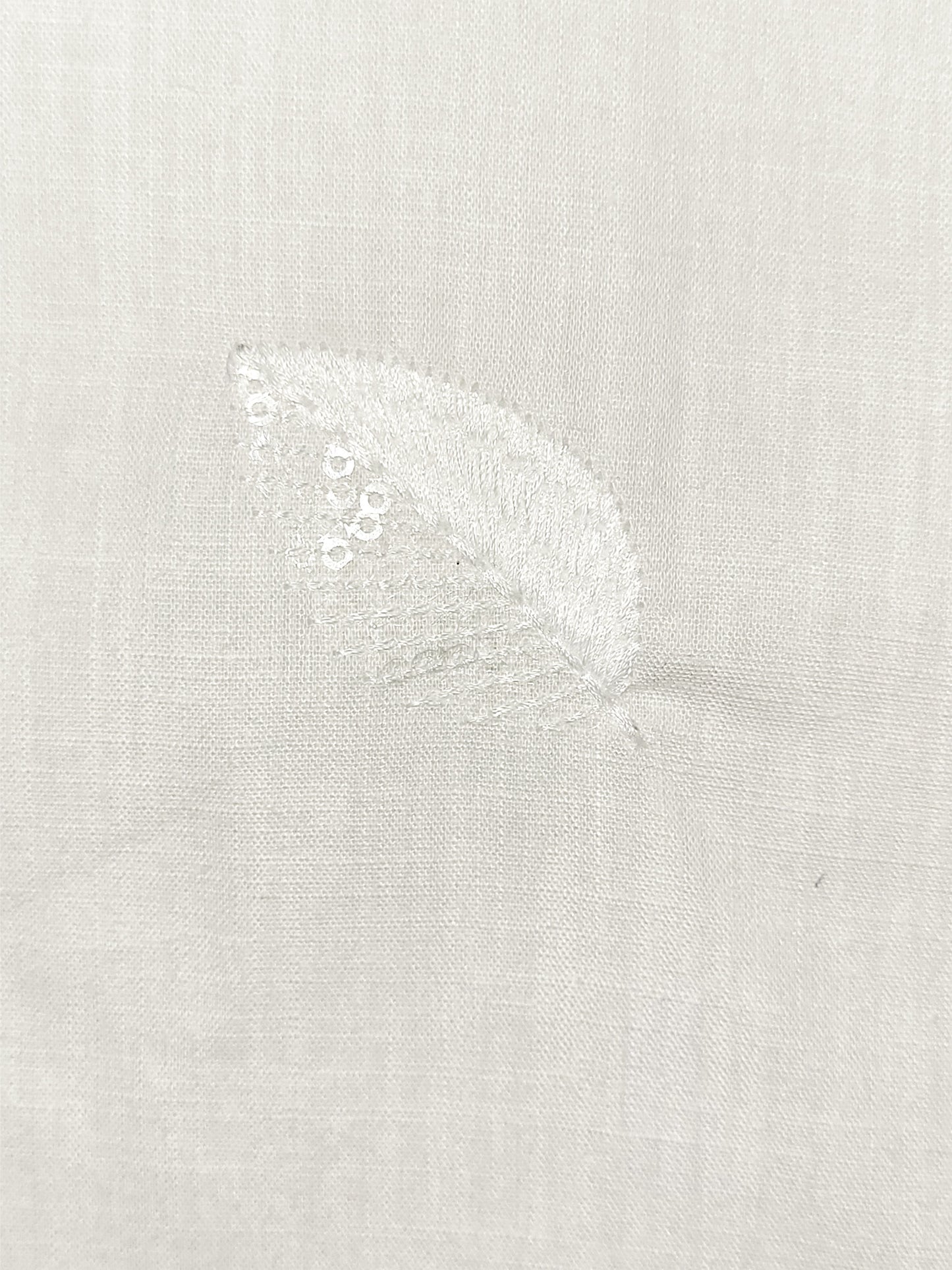 White Embroidered Cotton Top