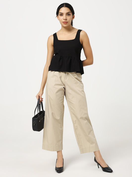 Black Flared Top