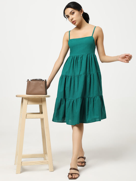 Green Layered Dress