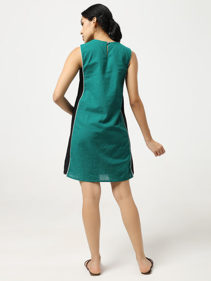 Green Side Panel Dress