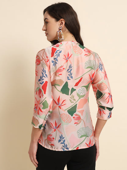 Bright Floral Print Shirt