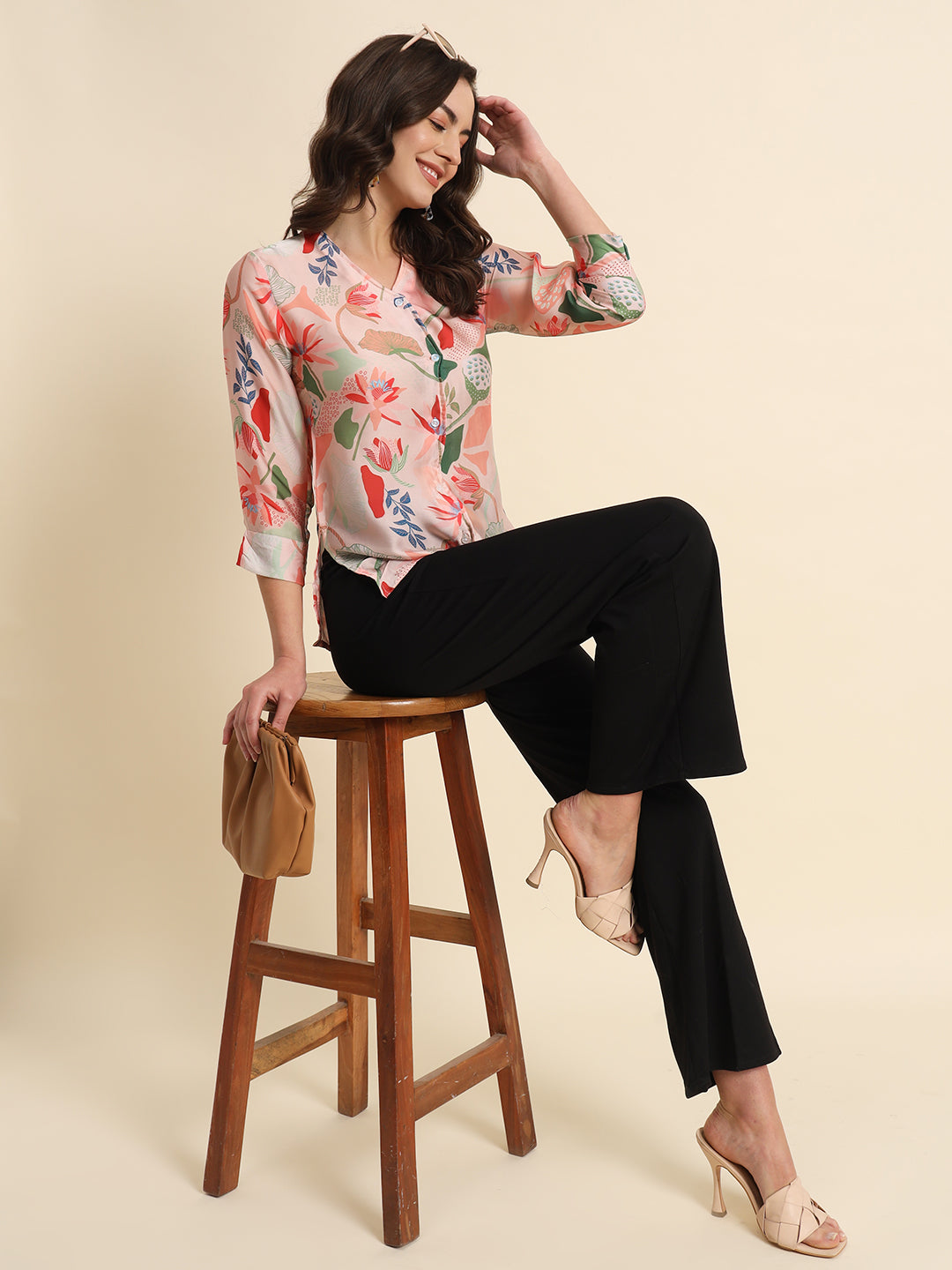 Bright Floral Print Shirt