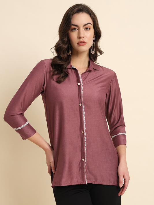 Silk Shirt Purple