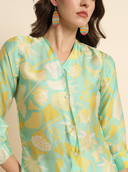 Bright Floral Print Shirt