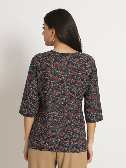 Ajrak Print Short Kurti