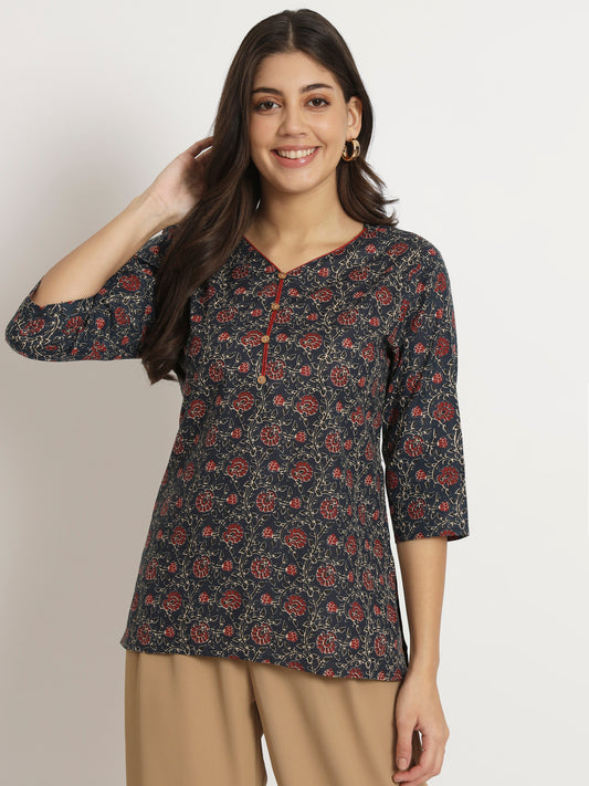 Ajrak Print Short Kurti