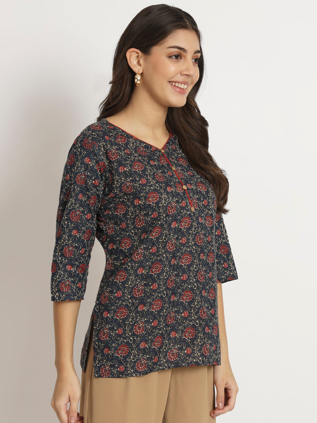 Ajrak Print Short Kurti