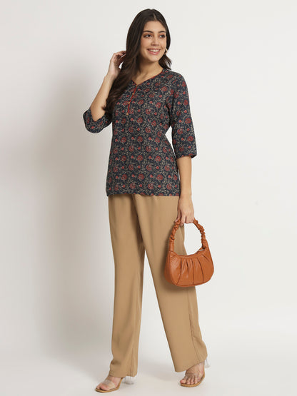 Ajrak Print Short Kurti