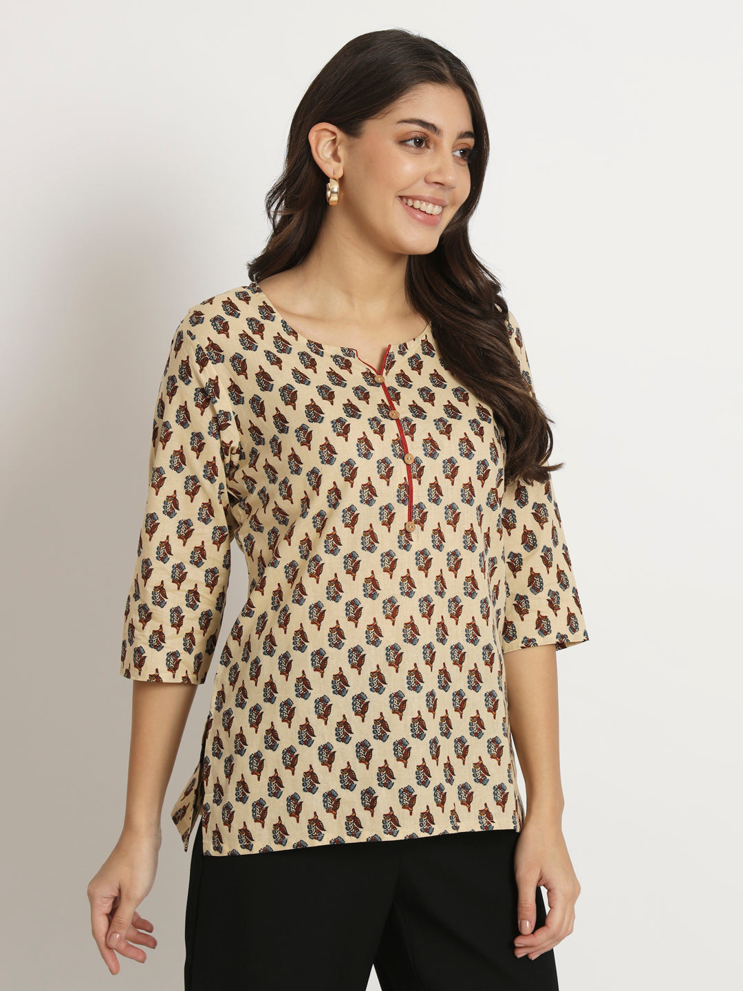 Block Printed Short Kurti