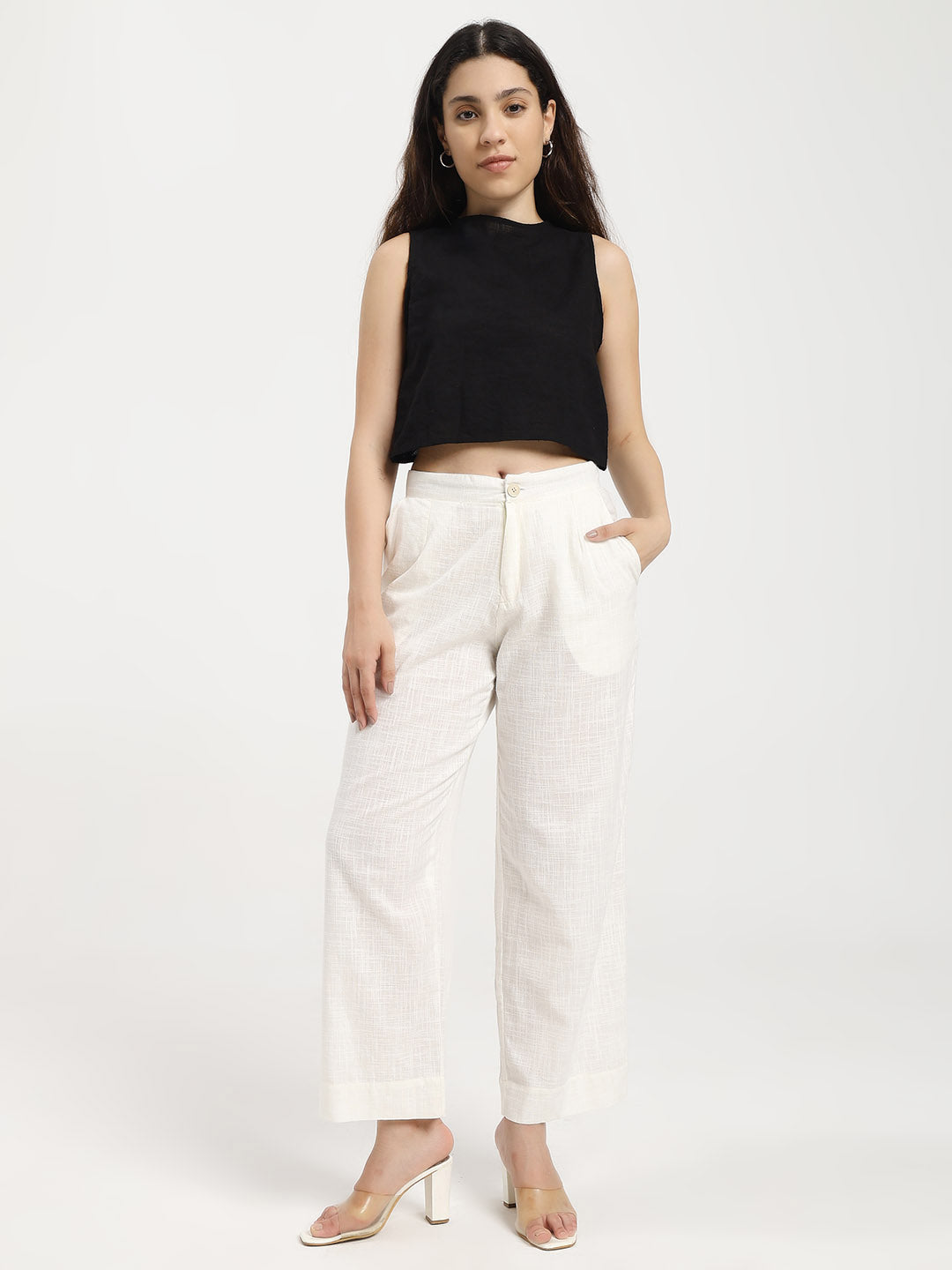 Black Cross Back Top