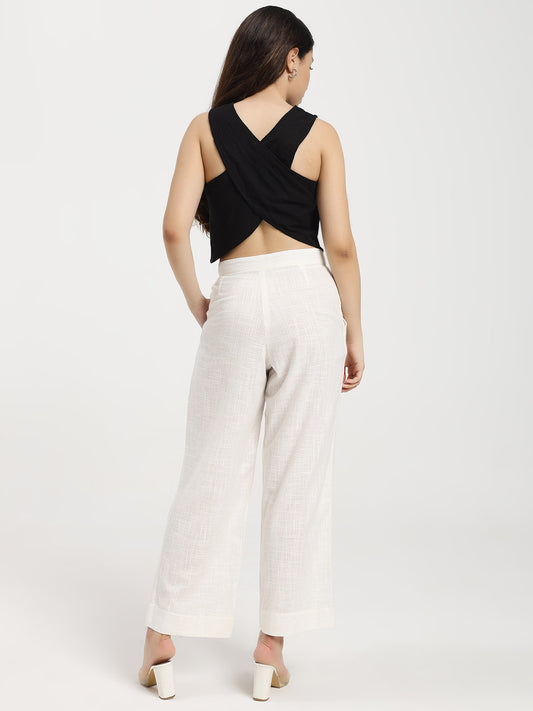 Black Cross Back Top