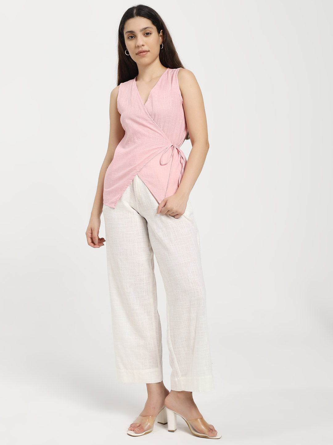 Pink Linen Blend Co-Ord Set