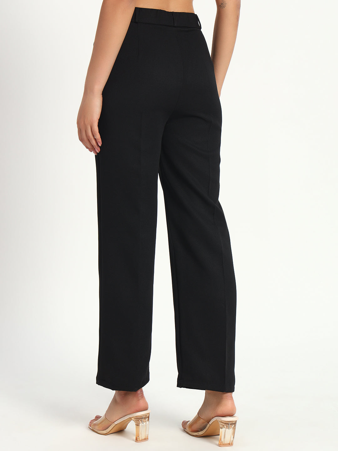 Black Straight Fit Pants