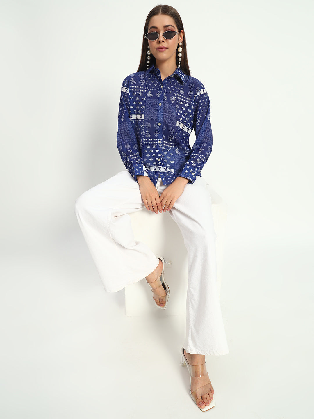 Indigo Printed Shirt