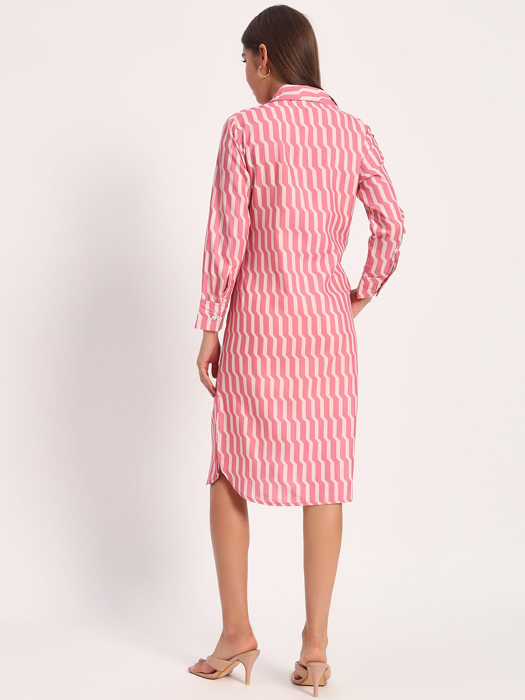 Pink Stripe Straight Dress