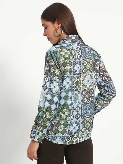 Patchwork Print Shirt