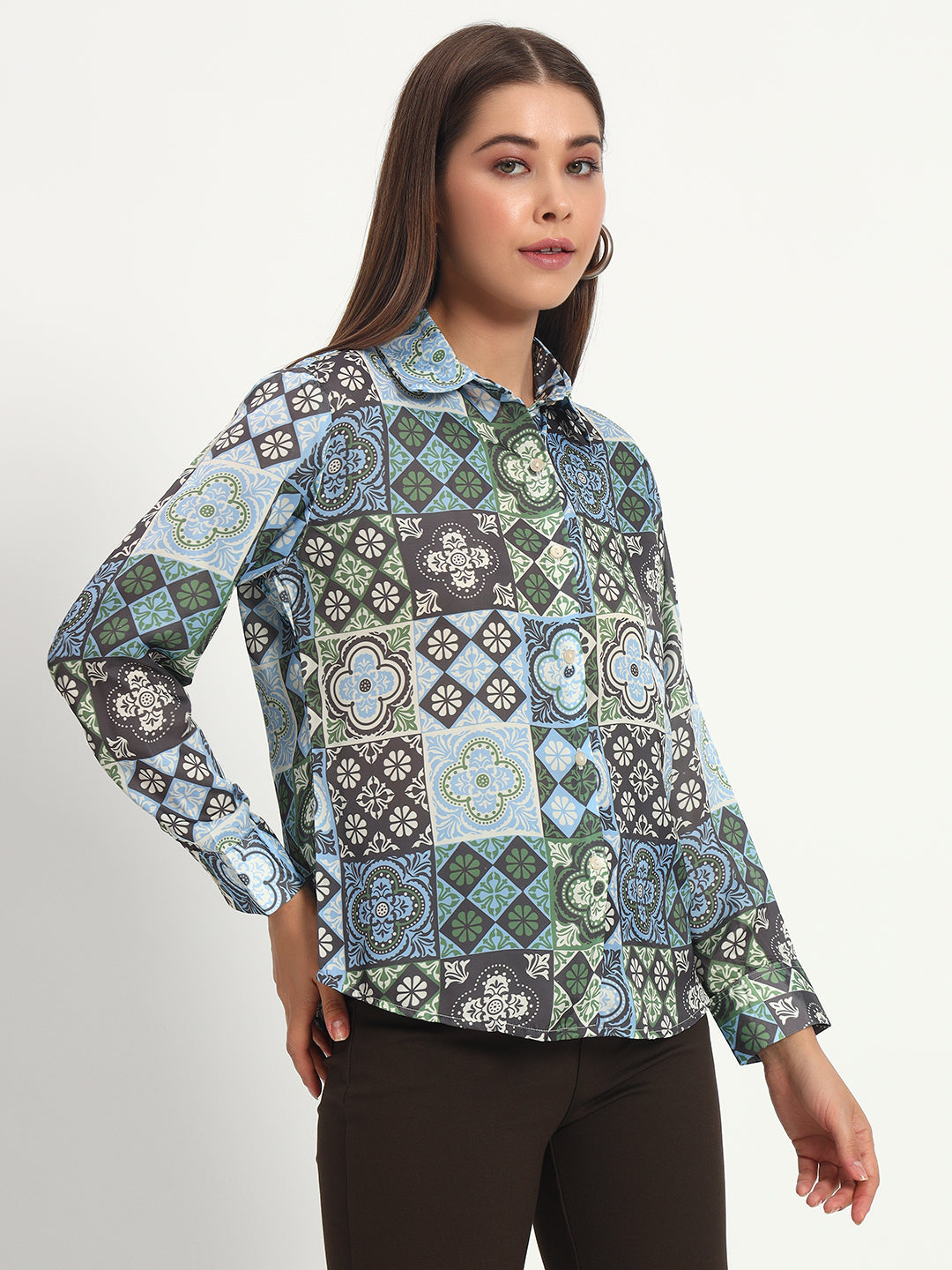 Patchwork Print Shirt