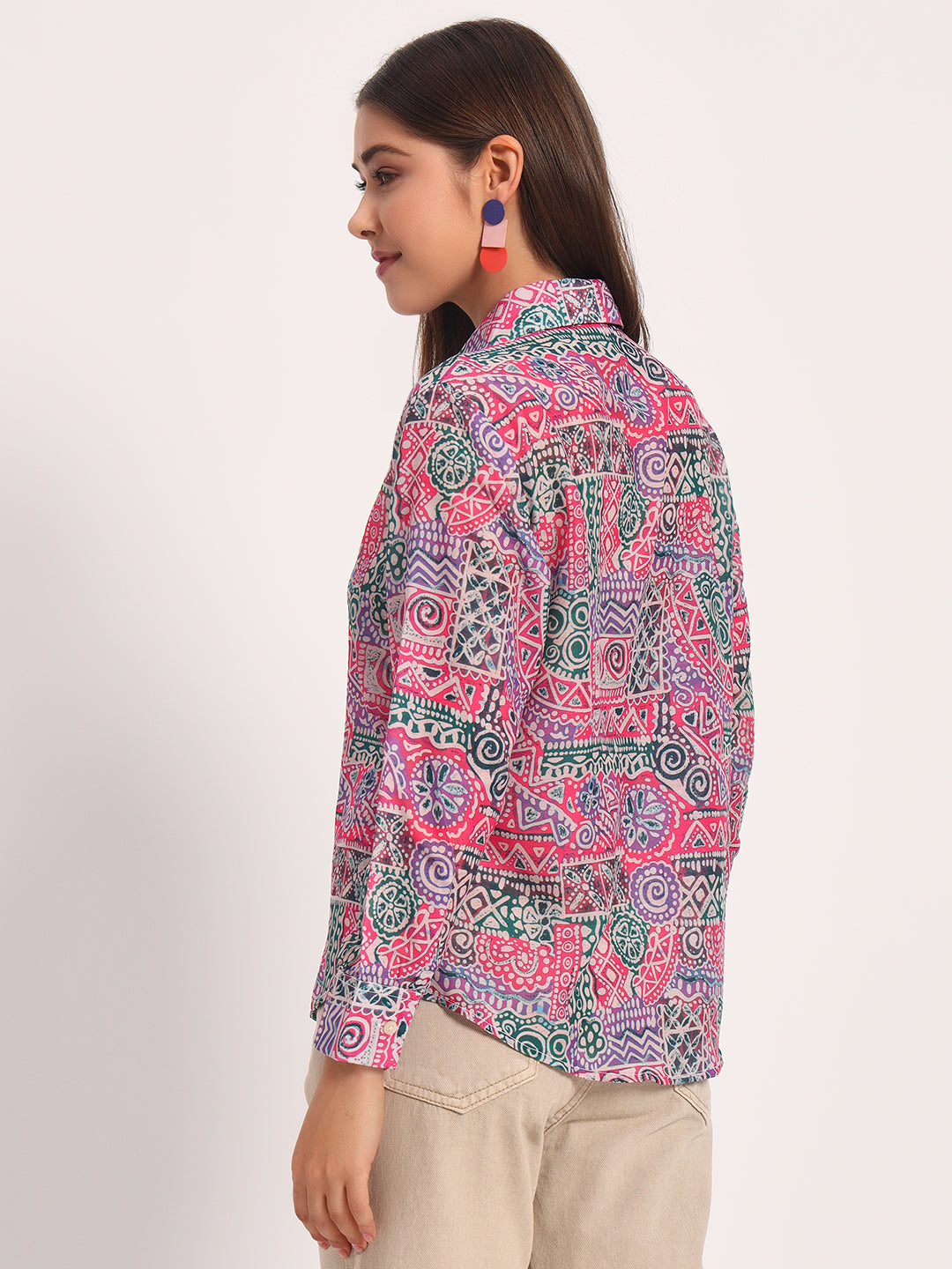 Bright Pink Batik Shirt