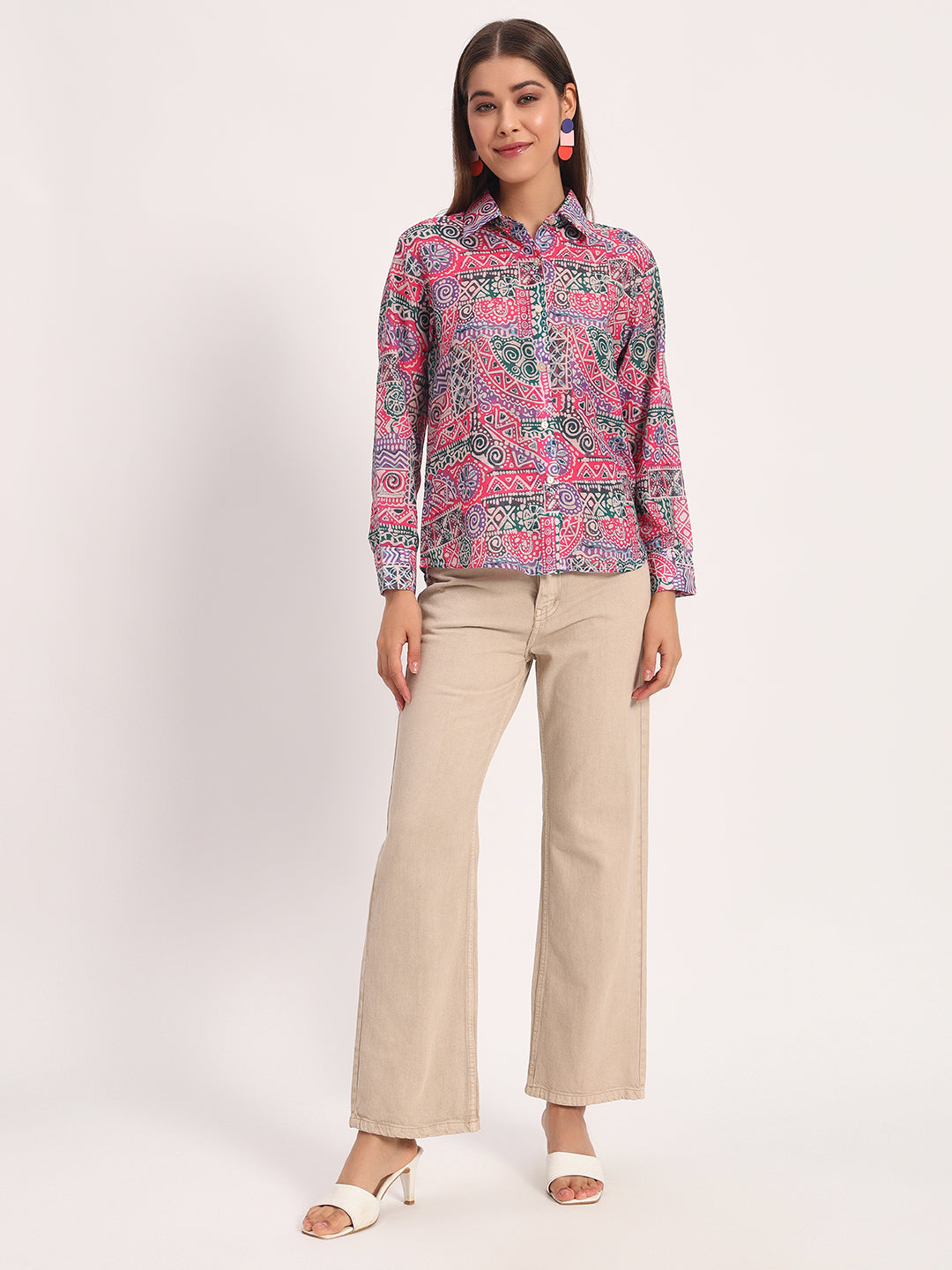 Bright Pink Batik Shirt