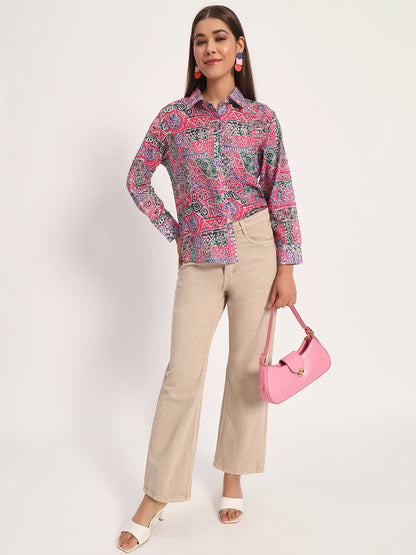 Bright Pink Batik Shirt