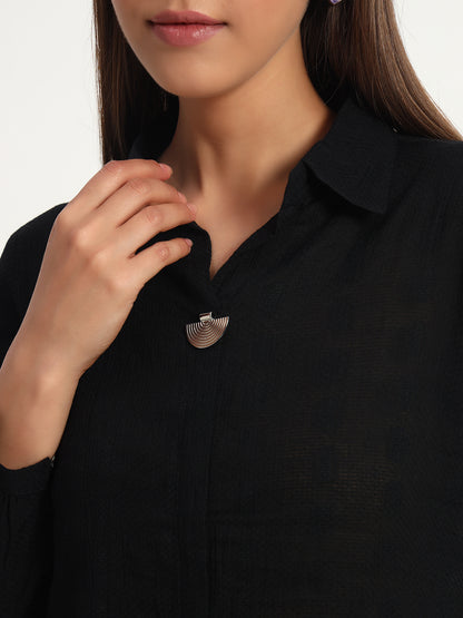 Classic Black Cotton Shirt