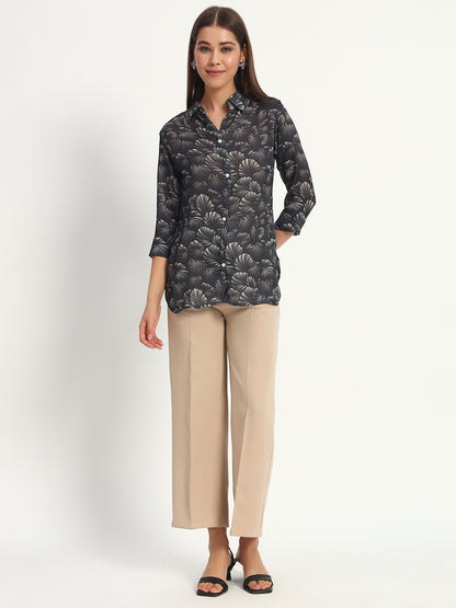 Georgette Satin Printed Shirt