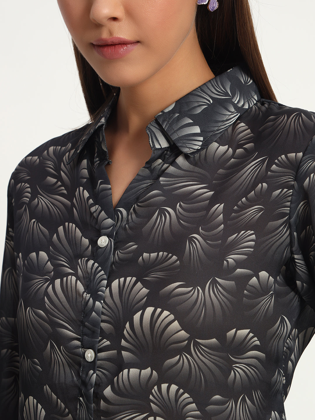 Georgette Satin Printed Shirt