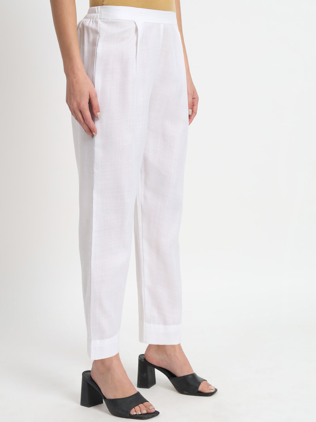 White Straight Pant